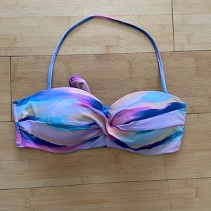 NWOT PINK bandeau swim top